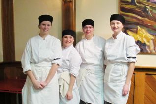 Granite Ridge’s Iron Chefs, l-r, Joelle Parr, Cadence Cumpson, Kaitlyn Cadieux and Hilary Howes competed at the Junior Iron Chef Competition at Loyalist College in Belleville